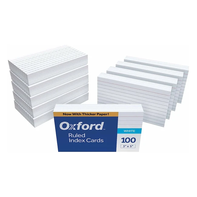 Oxford 31EE Ruled Index Cards 3x5 - 1000 Cards 10 Packs - Study Present and O