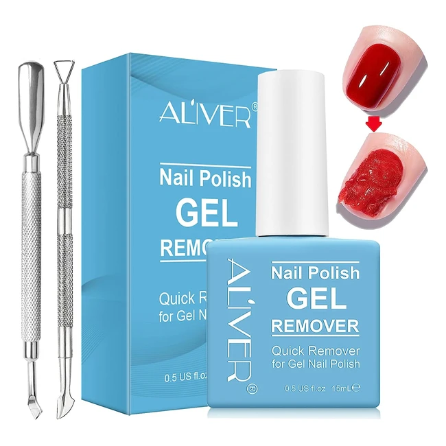 Gel Nail Polish Remover Kit | Quick & Easy Removal | Includes Cuticle Pusher & Scraper