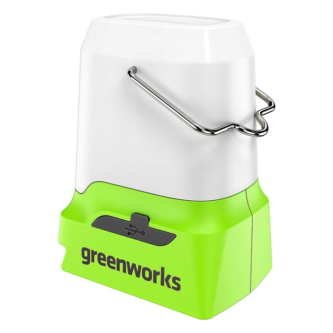 Greenworks G24LA500 Lantern  Camping Light - 500 Lumens USB Type C Outlets 3 