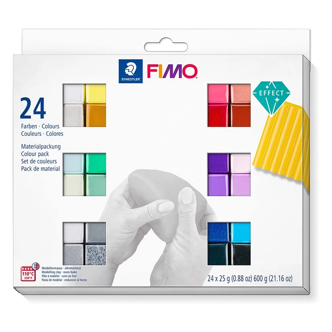 Staedtler 8013 C241 Fimo Effect Oven Hardening Modelling Clay - Assorted Colours