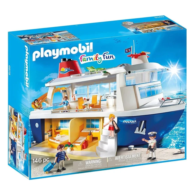 Playmobil Family Fun 6978 Kreuzfahrtschiff | Schwimmfähiges Rettungsboot | Ab 4 Jahren