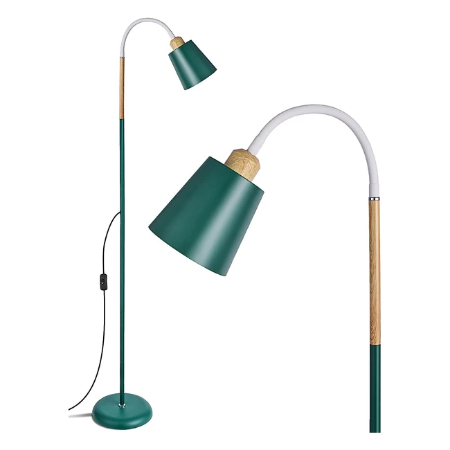 Lampada da Terra Orientabile Verde Vili - Alta Qualità - Design Moderno