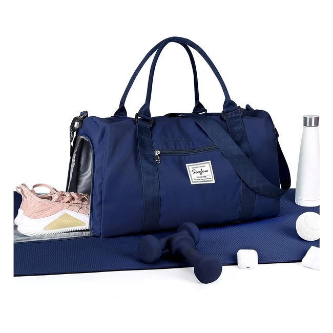 Bolsa de Gimnasia Unisex con Compartimento de Zapatos y Bolsillo Wetbag - Ideal para Deportes y Viajes