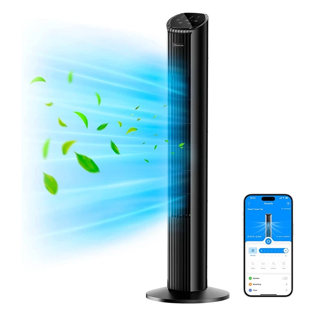 GoveeLife 36 Smart Tower Fan - 8 Speeds 4 Modes 24H Timer - Works with Alexa -