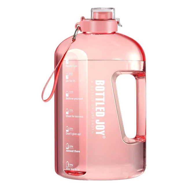 Ghonlzin Bouteille d'eau 1 Gallon - Gourde Sport Réutilisable Sans BPA - Antifuite - Marqueur de Temps
