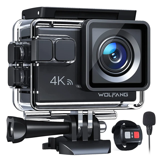Wolfgang GA100 Action Cam 4K 20MP Unterwasserkamera WiFi 40m wasserdicht Eis Bil