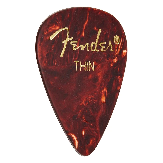 Fender 351 Shape Classic Picks - Guscio di Tartaruga - Sottile - Confezione da 1