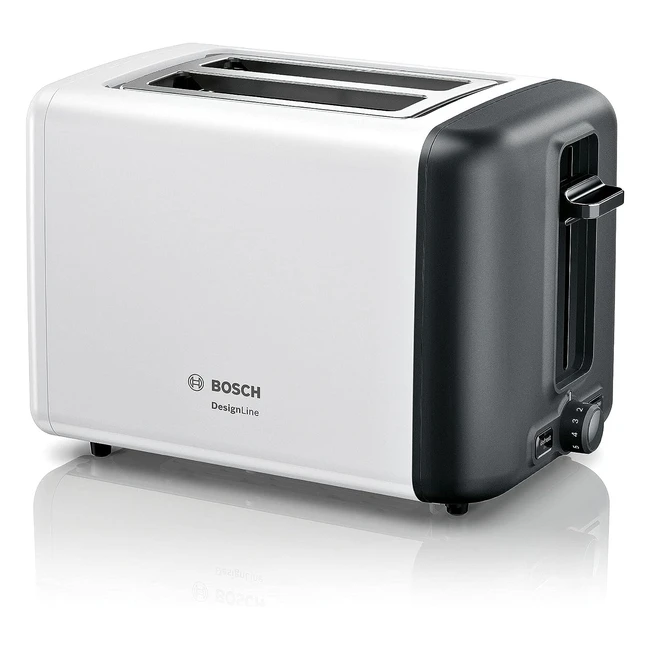 Bosch Designline Toaster - Efficient Performance, Timeless Design, 970W, White