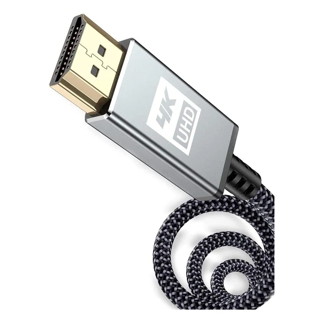 Câble HDMI 4K Haute Vitesse - 18Gbps - Support 3D - Retour Audio - 3m Gris