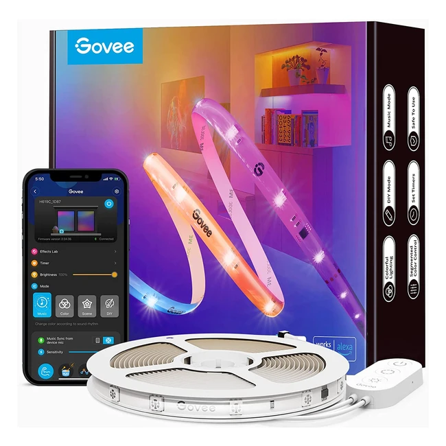Govee RGBIC Pro LED Strip 10m  Alexa  Google Assistant  Musik Sync  Farbwech