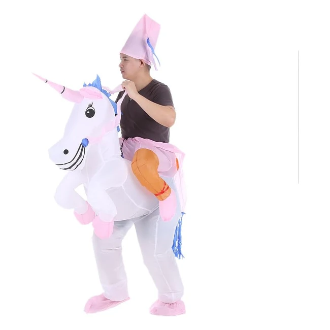 Disfraz Inflable de Unicornio Anself - Talla 16m-18m - ¡Ideal para Fiestas!