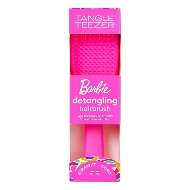 Barbie x Tangle Teezer Ultimate Detangler Hairbrush - Wet & Dry Hair - Eliminates Knots - Reduces Breakage