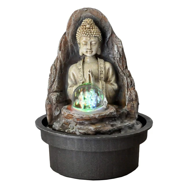 Fuente de interior Buda Zen con luz LED - Ambiente relajante - Regalo ideal - Ze