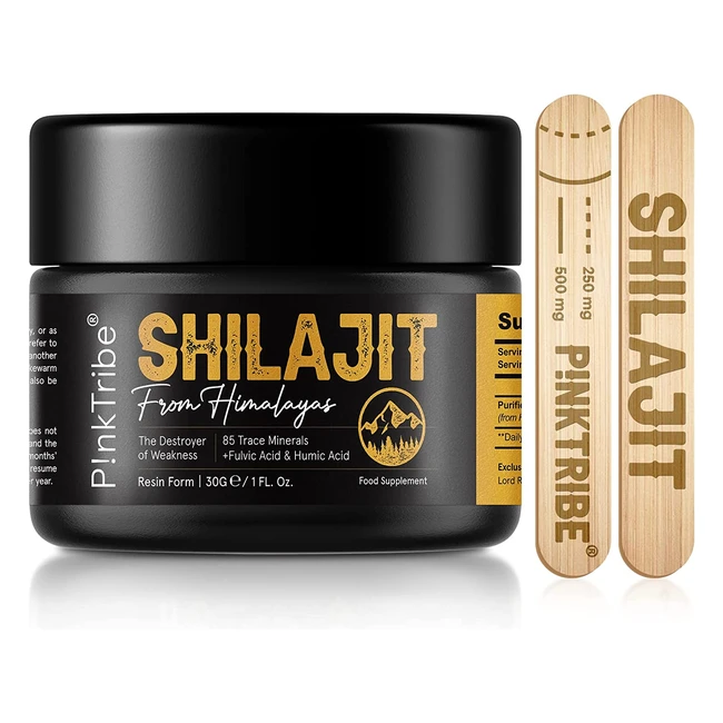 Shilajit Pure Resine 30g - Riche en Acide Fulvique et Oligolments - Booste l