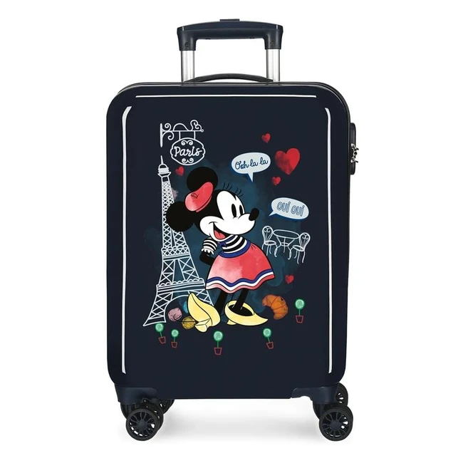 Valigia Disney Minnie per bambina blu navy 38x55x20 cms - Ruote e maniglie incluse