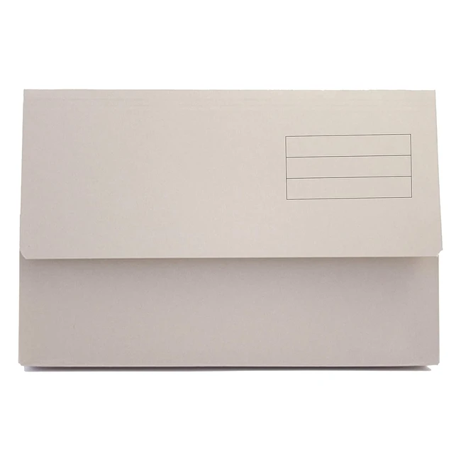 Exacompta Guildhall Plain Document Wallet 345x245 mm 250 gsm Buff - Pack of 50