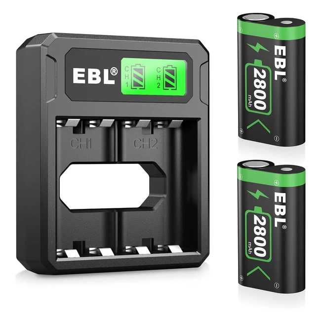 Chargeur de batterie Xbox One EBL avec 2pcs batteries - 2800mAh charge rapide