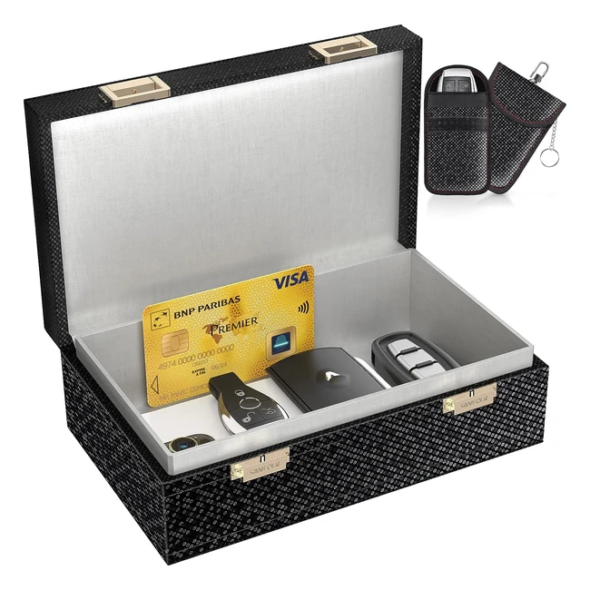 Samfolk Faraday Box for Car Keys - RFID Signal Blocking - 2 Pack