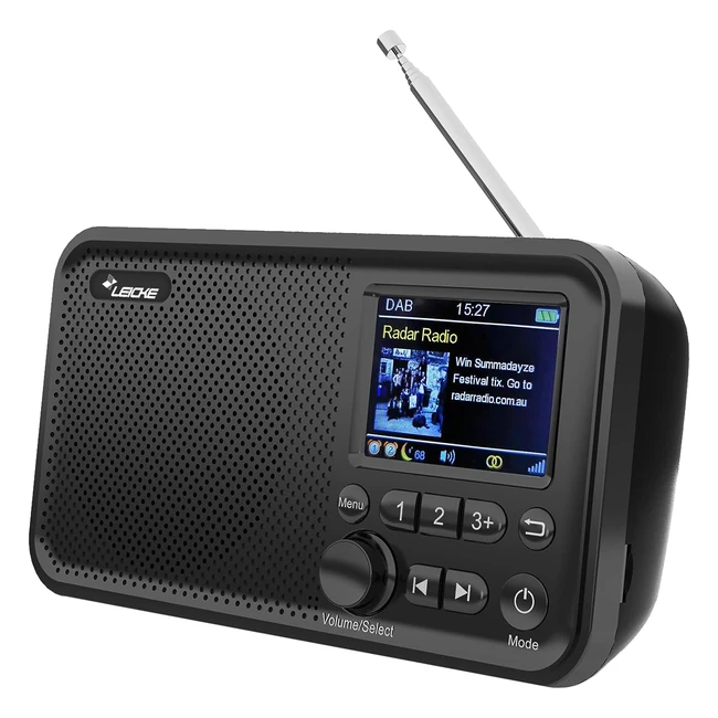 Radio Portable Leicke avec Bluetooth 50, Radio DAB/DAB+ et FM, Écran Couleur 2.4