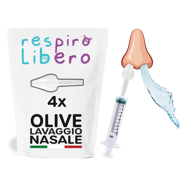 iPiccoli Olive per Lavaggio Nasale Bambini e Neonati - Made in Italy - 4 Olive