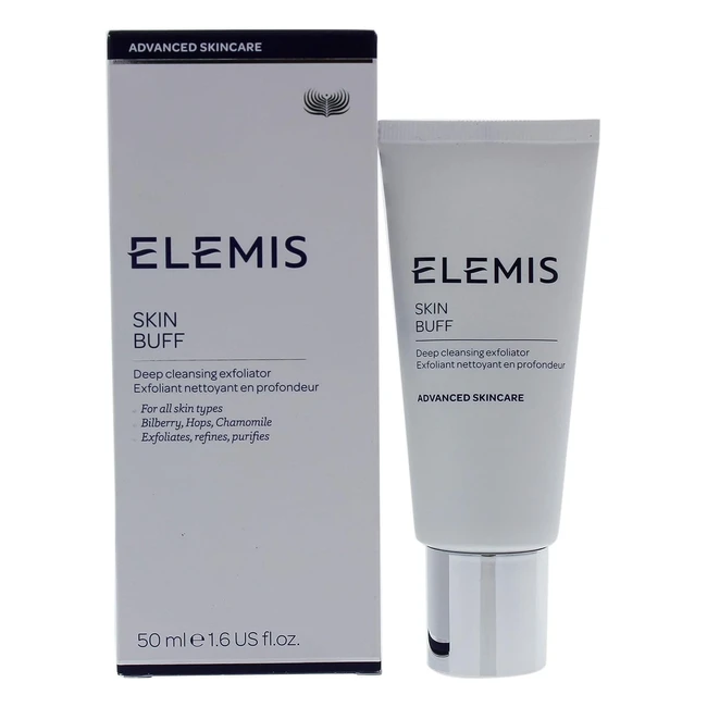 Elemis Skin Buff Exfoliating Face Cleanser - Brighten Smooth and Purify - 50ml