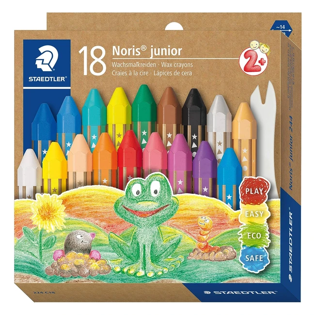 Crayones de Cera Staedtler Noris Junior 224 C18 - 18 Colores Surtidos