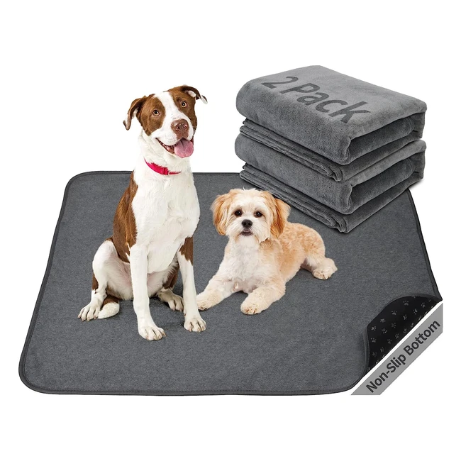 Washable Dog Pee Pads - Extra Large, Absorbent, Non-Slip - 2 Pack