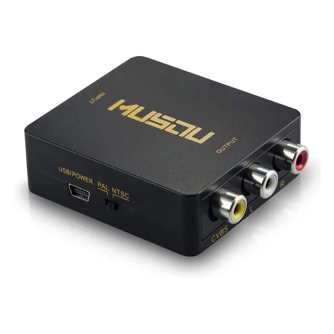 Convertidor HDMI a AV Musou - Señal de Audio y Video Compuesto - Full HD 3D 1080p