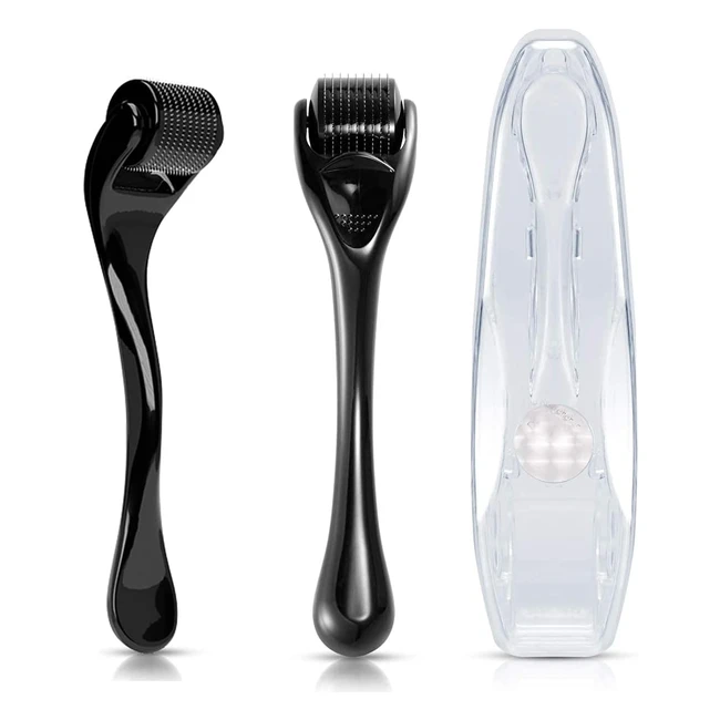Beard Derma Roller 05mm for Hair Growth | Real Silver Needles | Boost Collagen & Elastin