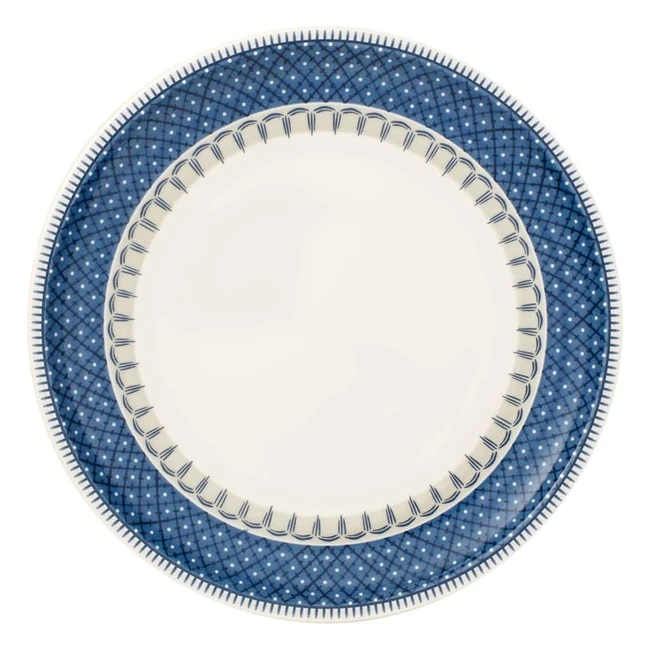 Assiette petit-déjeuner Villeroy & Boch Casale Blu, porcelaine premium, blanc/bleu, 25x25x9,5cm