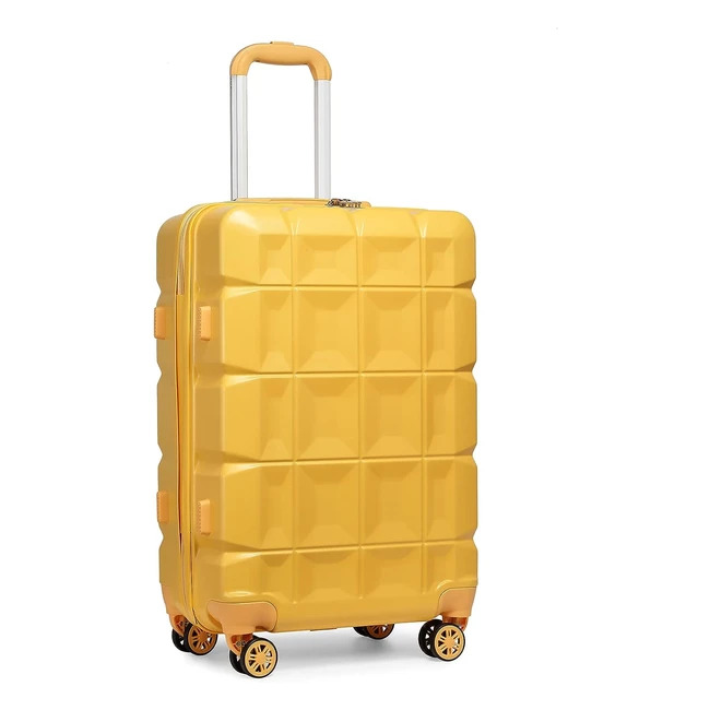 Kono ABS Hard Shell Travel Trolley Suitcase 24 Inch - Premium Quality, TSA Lock, 4 Spinner Wheels