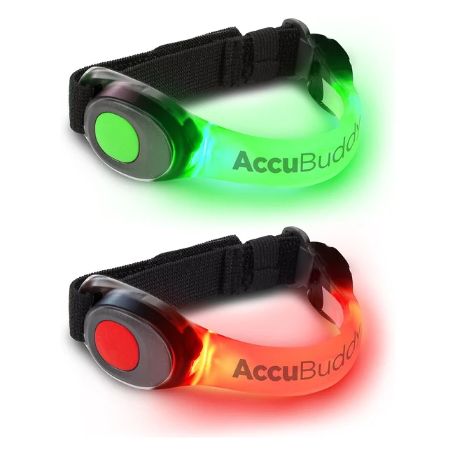 Accubuddy Braccialetto LED - Luce di Sicurezza per Sport Allaperto - Bracciale