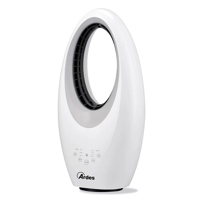 Ventilatore senza pale Ardes AR5BL1 - Potente e silenzioso con telecomando, luce notturna LED, comandi touch e timer