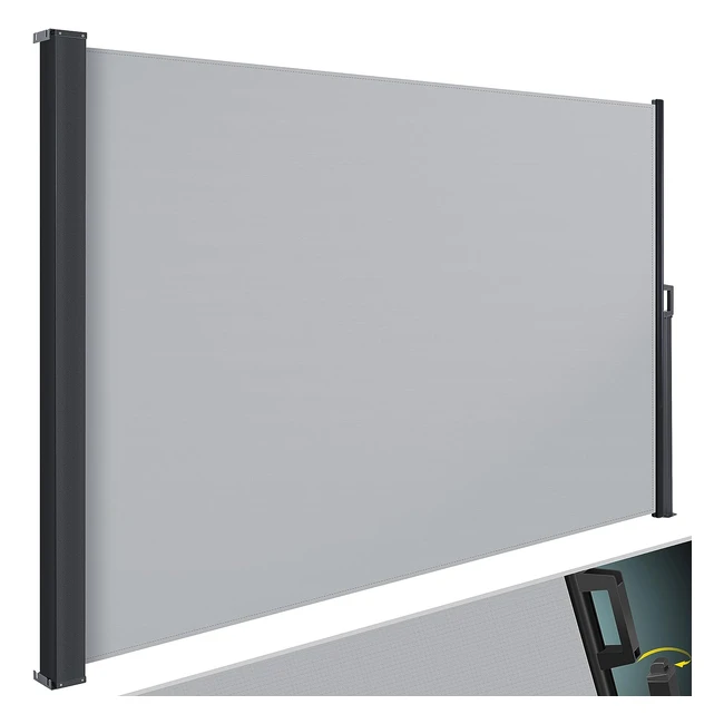 Toldo lateral extensible Kesser 300x200 cm - Protección visual y contra el viento - Color gris