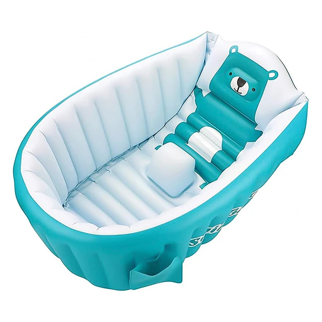 Baignoire bébé pliable Sanoto 0-3 ans - Antidérapante et douce pour douche - Portable et bleue