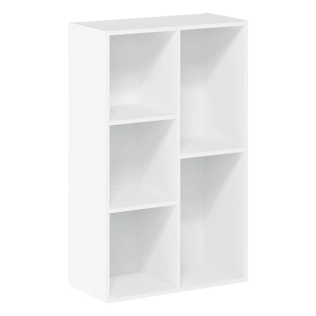 Furinno 5Cube Reversible Open Shelf Bookcase - Wood White - Size 11069WH - Styli