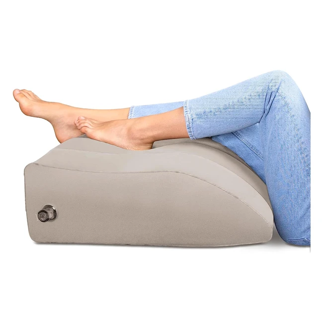 Almohada para piernas inflable - Mejora la circulación y reduce la hinchazón - ¡Mejora tu calidad de sueño ahora!