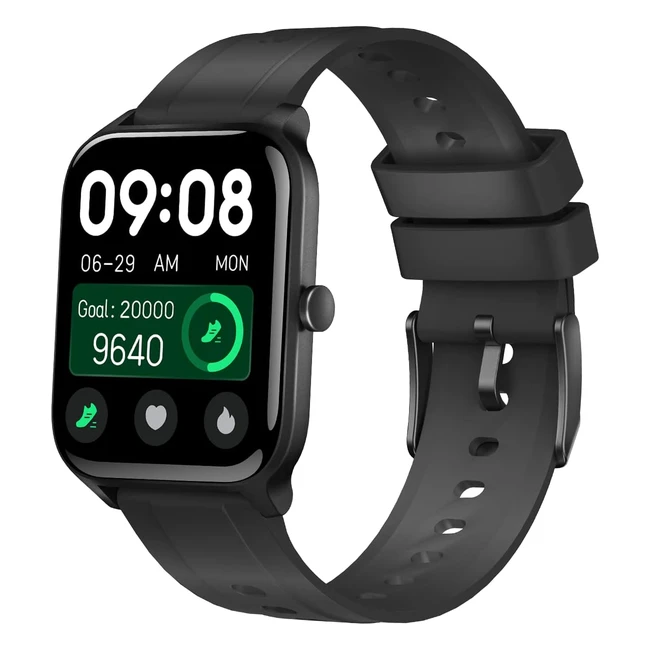 Smartwatch Uomo Asiameng G15 - Fitness Tracker con Saturazione Ossigeno - Bluetooth - Nero