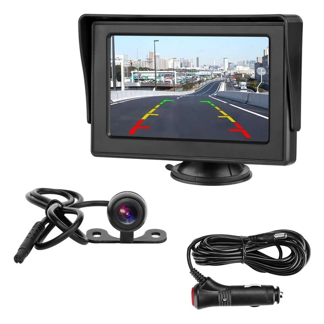 Caméra de recul voiture LCD 43 IP68 étanche système aide stationnement