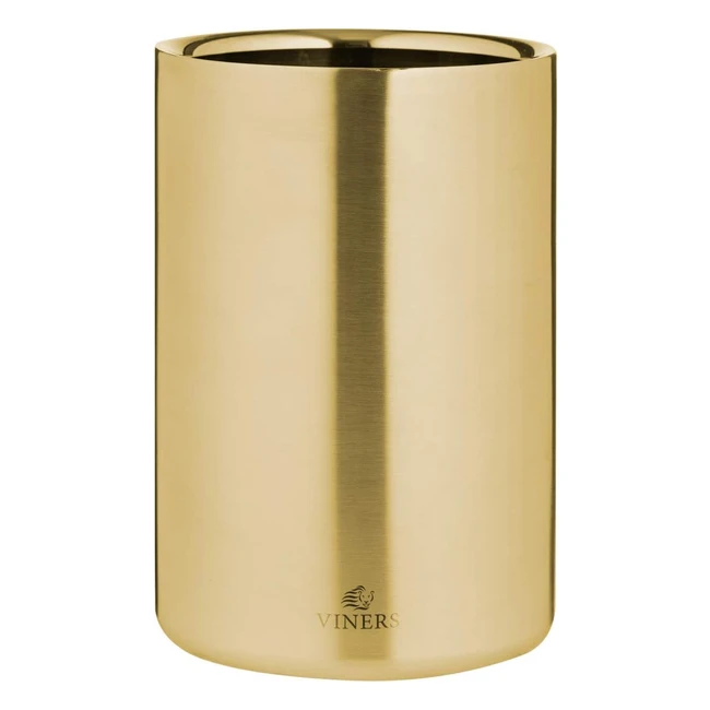 Viners Barware Gold Double Wall Ice Bucket - 13L  Keep Your Drinks Chilled in S