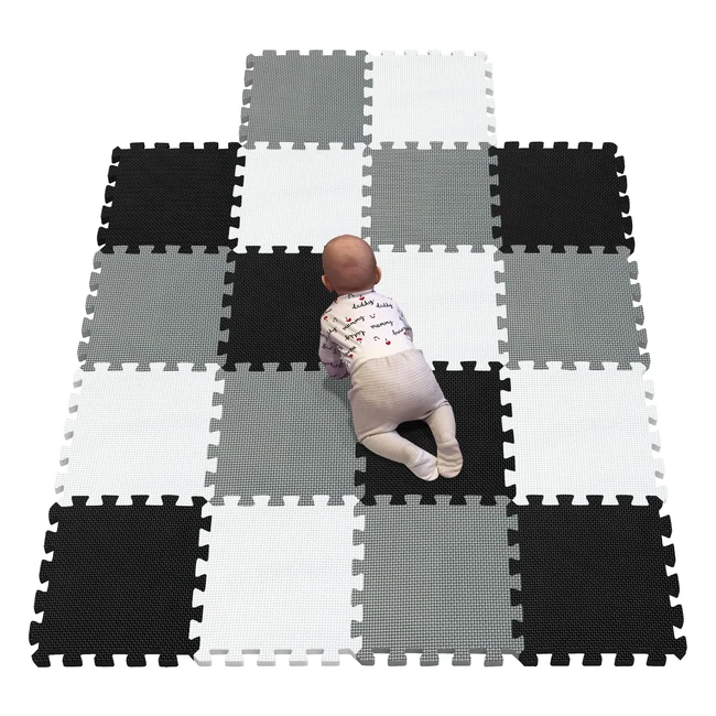 Alfombra Puzzle Infantil Yiminyuer - Blanco/Verde/Gris - R01R04R12G301018