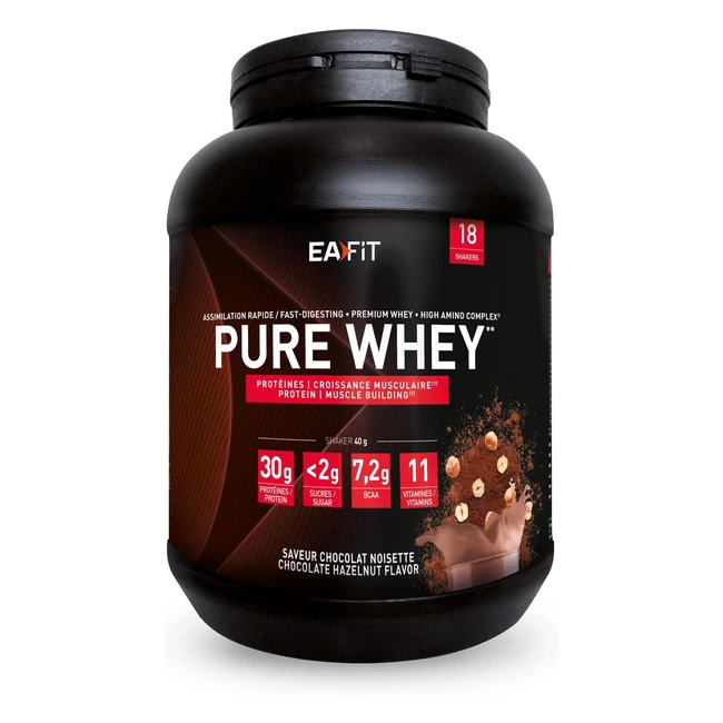 Eafit Pure Whey Cioccolato Nocciola 750g - Crescita Muscolare - Proteine WP Trifonte