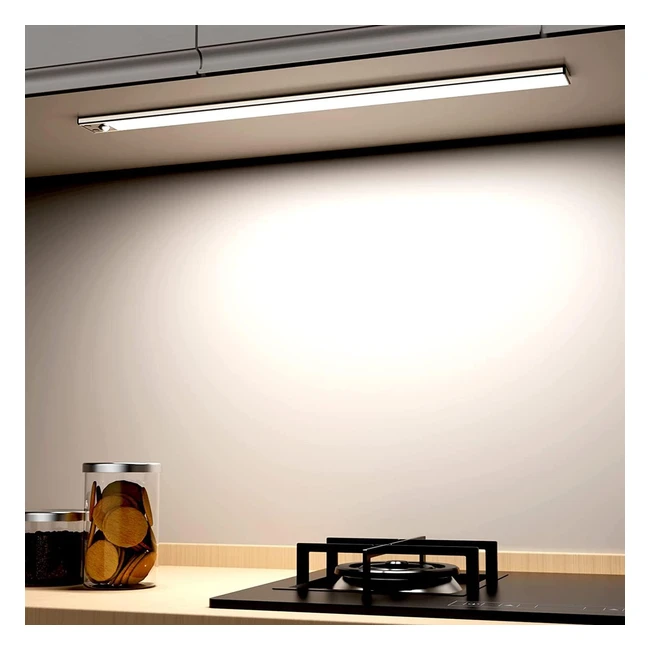 ouila 41 cm Unterbau-Lichtschrankbeleuchtung 2500 mAh USB wiederaufladbare dimmbare Schrankleuchte Küche mit Bewegungssensor LED Sensorlicht Dauerlicht für Küche Badezimmer Schlafzimmer 1 Stück