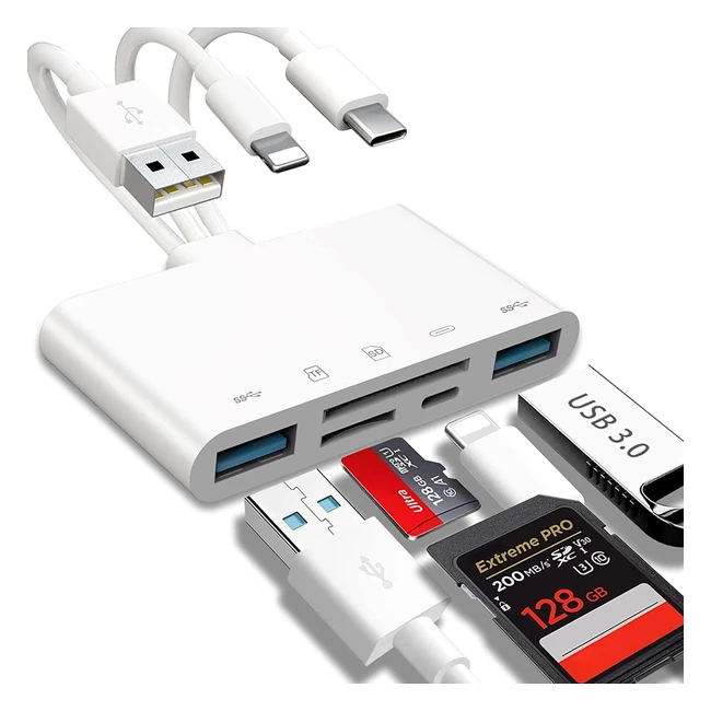 5in1 Memory Card Reader USB OTG Adapter - Fast Transfer Speed - Wide Compatibility