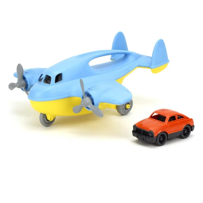 Green Toys 66155 - Aereo Giocattolo con Elica Girevole e Mini Auto