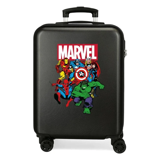 Marvel Avengers Sky Avengers Kabinenkoffer Schwarz 38x55x20 cm Hartschalen ABS Kombinationsschloss