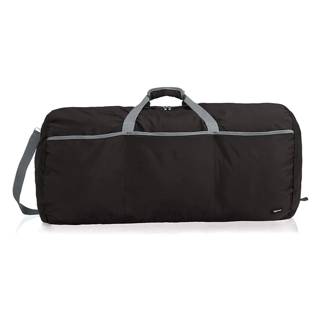 Amazon Basics Large Duffel Bag - 98L Capacity - Collapsible - Black