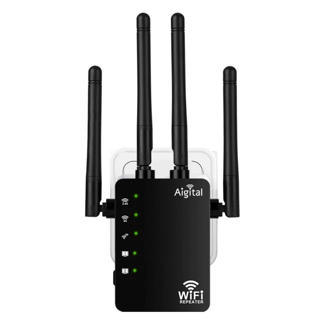 Ripetitore WiFi Potente Aigital 1200Mbps - Amplificatore WiFi Extender Dual Band 5GHz - Compatibile con Modem Fibra e ADSL