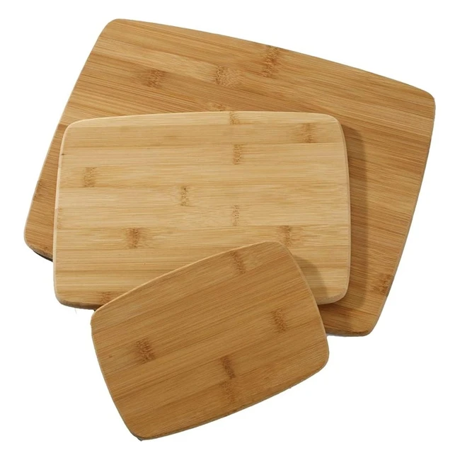 Farberware Bamboo Cutting Board Set - 3 Sizes - Knife-Friendly & Sustainable