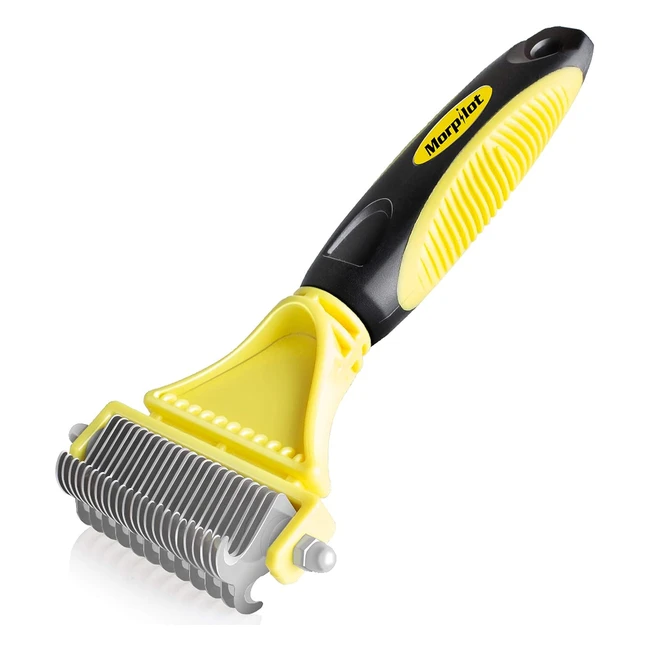 Morpilot Dog Brush - Professional Grooming Rake for Pets - Reduces Hair Loss by up to 90%